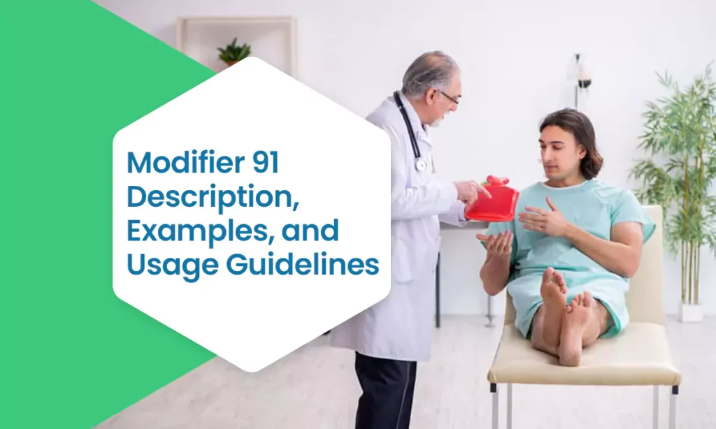 modifier 91 description examples usage guidelines