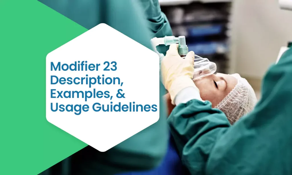 modifier 23 description examples usage guidelines